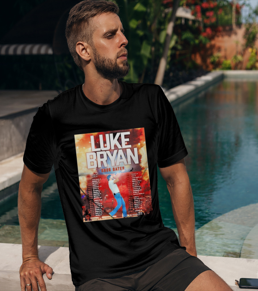 Luke Bryan 2026 Dates Tour Cities Concert Events T-Shirt
