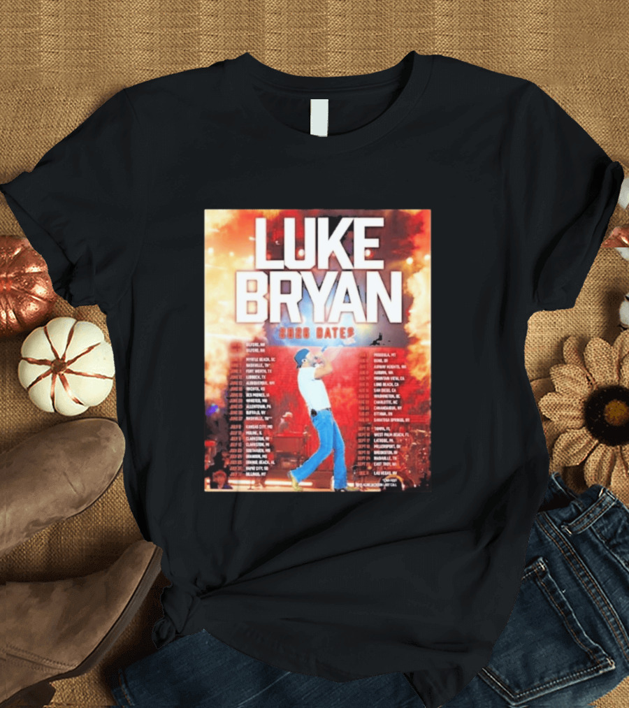 Luke Bryan 2026 Dates Tour Cities Concert Events T-Shirt
