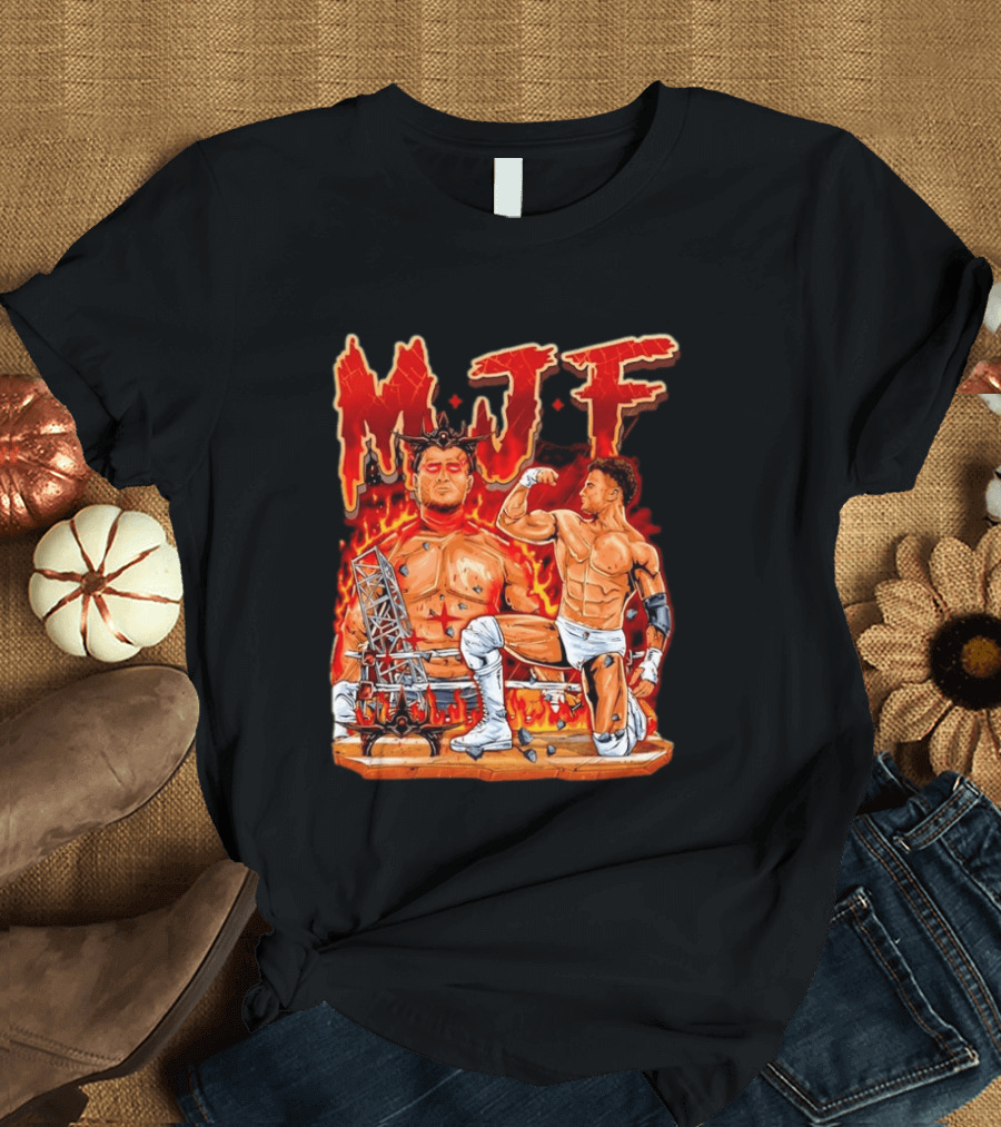 MJF Fiery Devil Dual Persona Wrestling Inferno T-Shirt