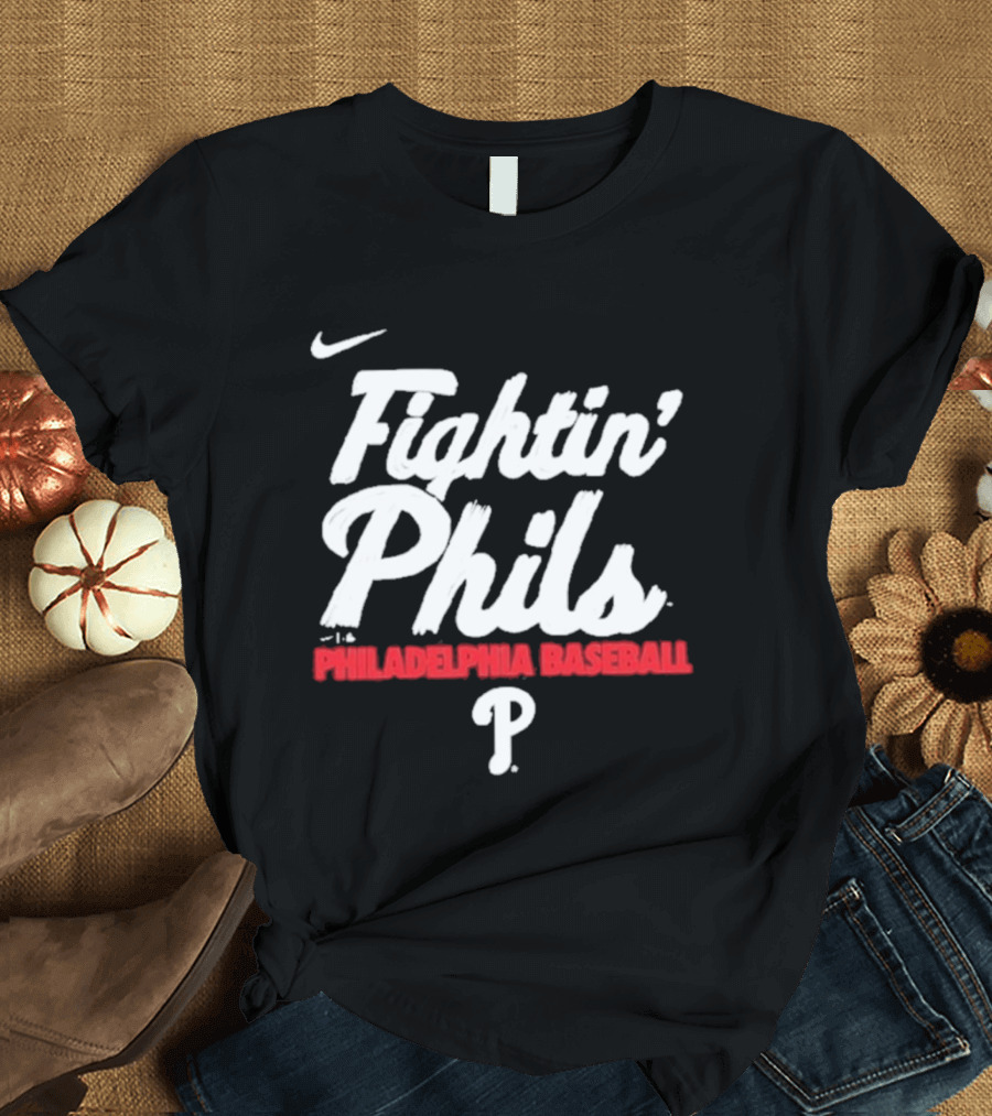 Nike Fightin' Phils Philadelphia Baseball City Connect Handwriting Club T-Shirt