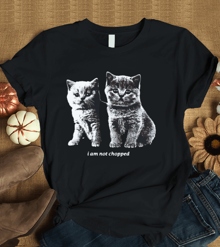 I Am Not Chopped Cats Duo Black And White Kitten T-Shirt