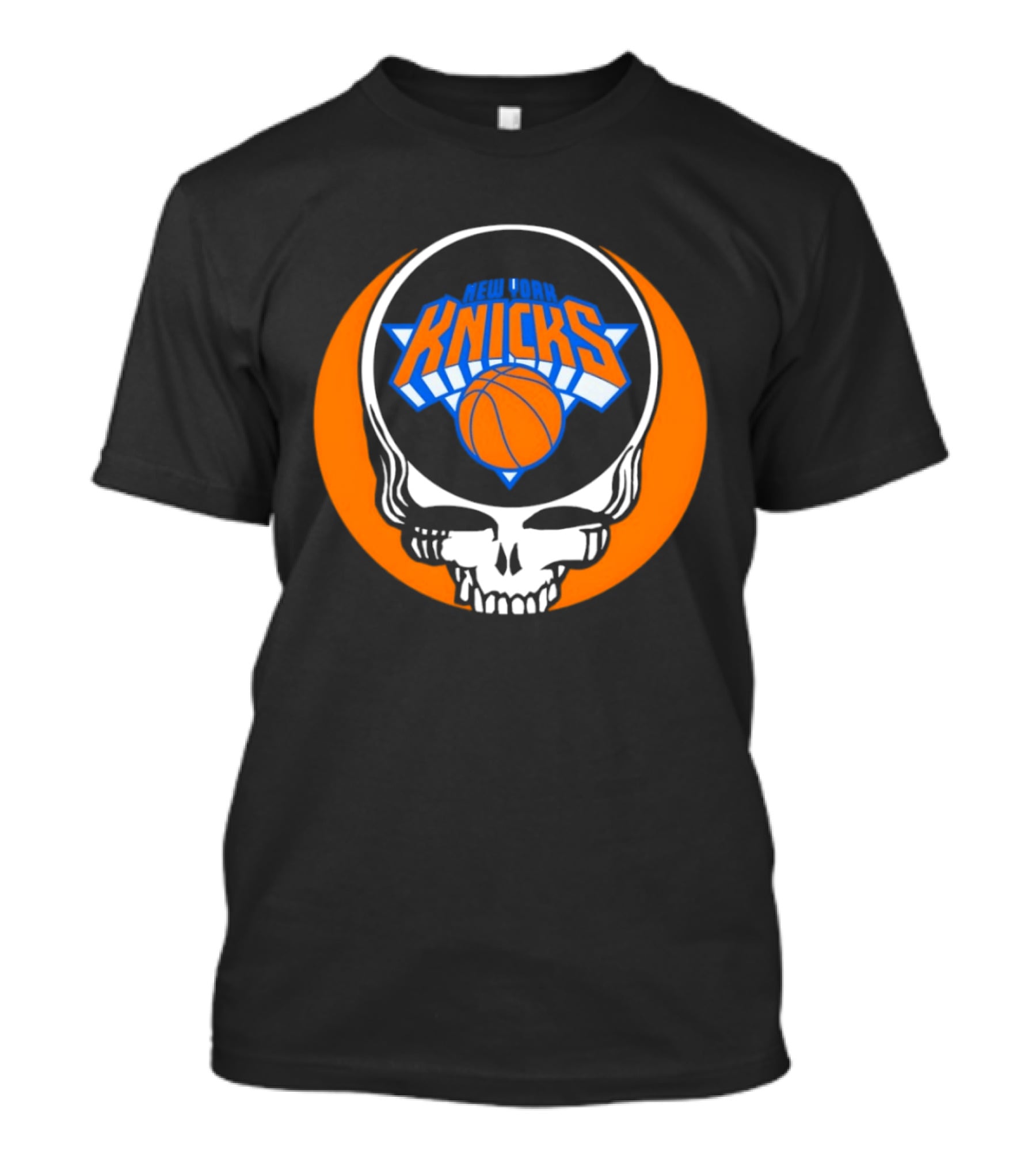 New York Knicks Grateful Dead Basketball Skull Logo Steal Your Face T-Shirt