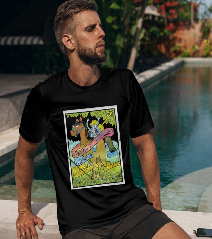 Ryan Davis And The Roadhouse Band Freakwater Opener June 18 2026 Headliners Music Hall Louisville KY Real Music All Ages T-Shirt