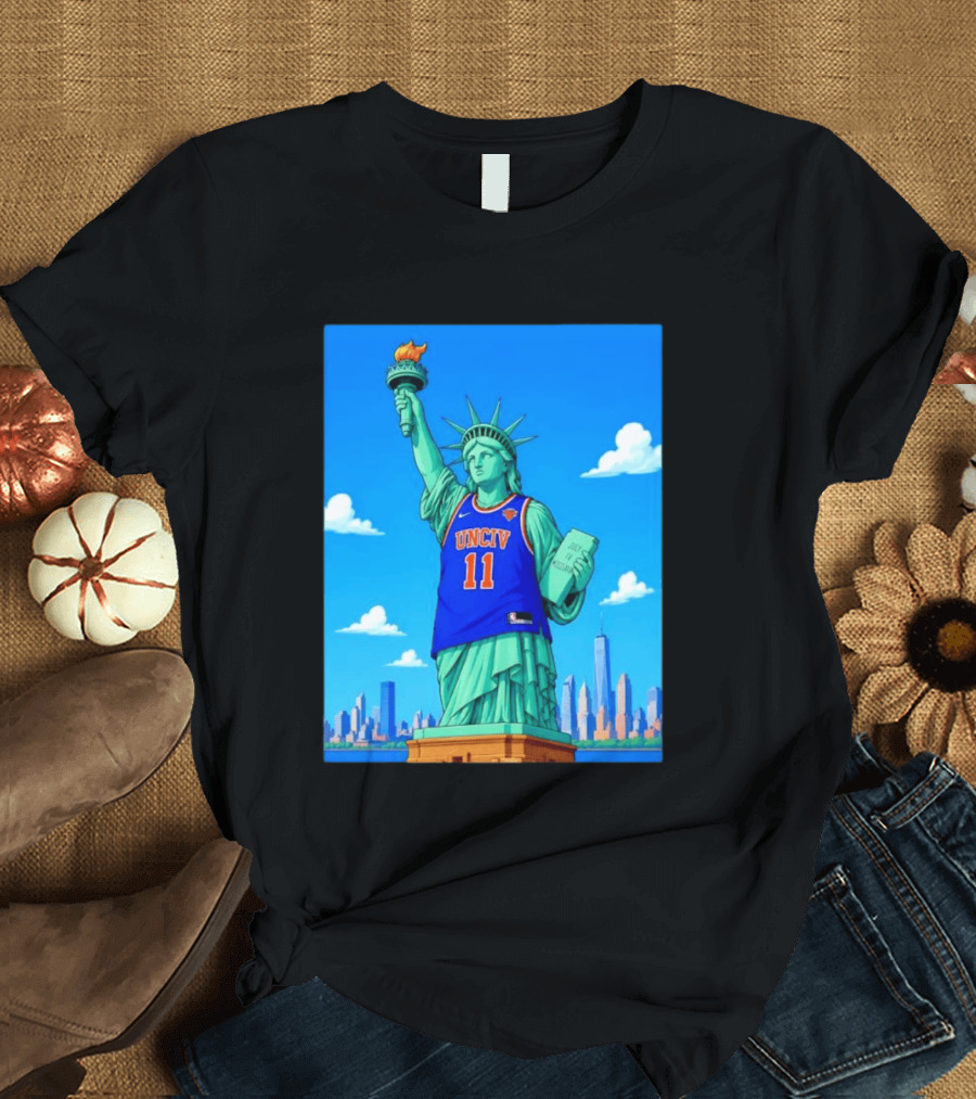 UNCIV 11 Jersey On Statue Of Liberty New York Knicks T-Shirt