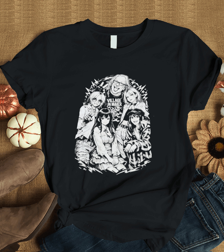 Andrew WK Village Maier Anime Characters T-Shirt
