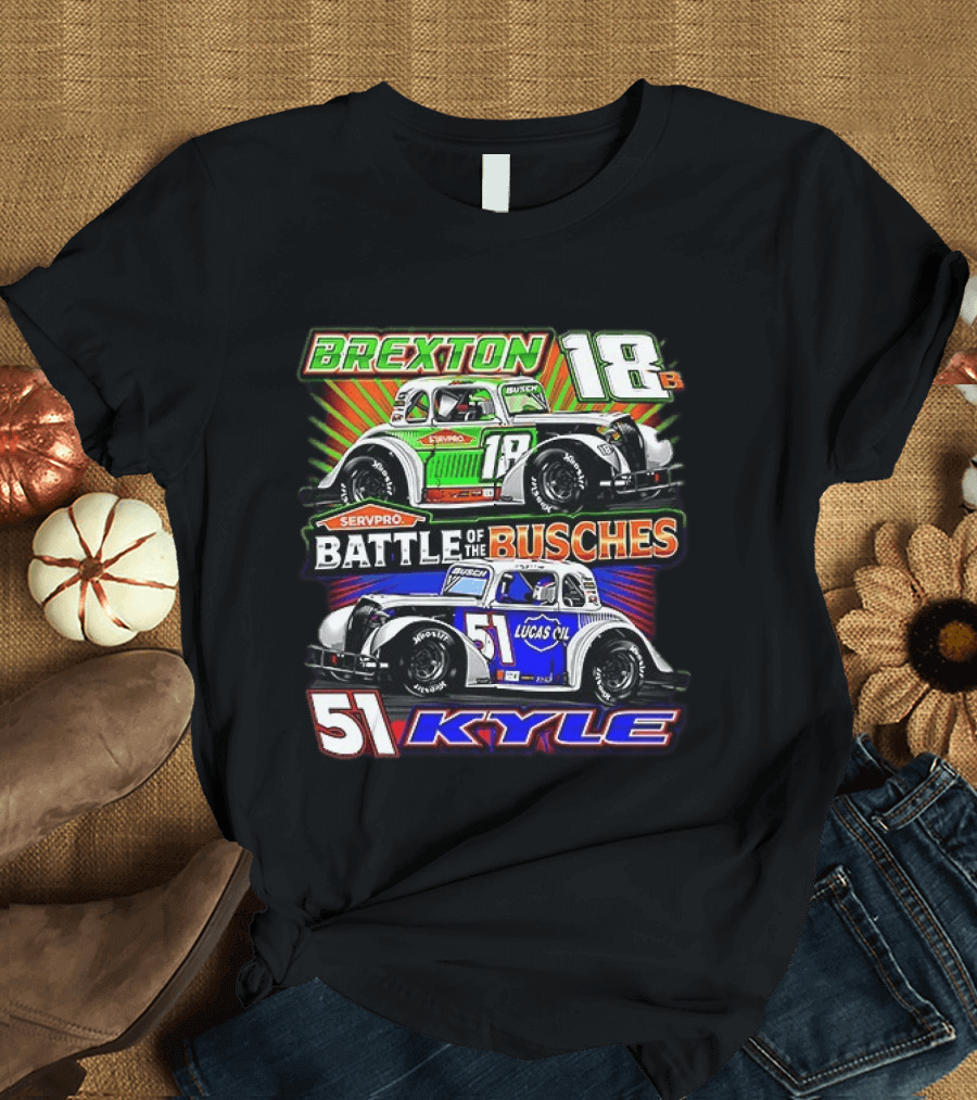 Brexton 18 Busch Kyle 51 Battle Of The Busches Racing T-Shirt