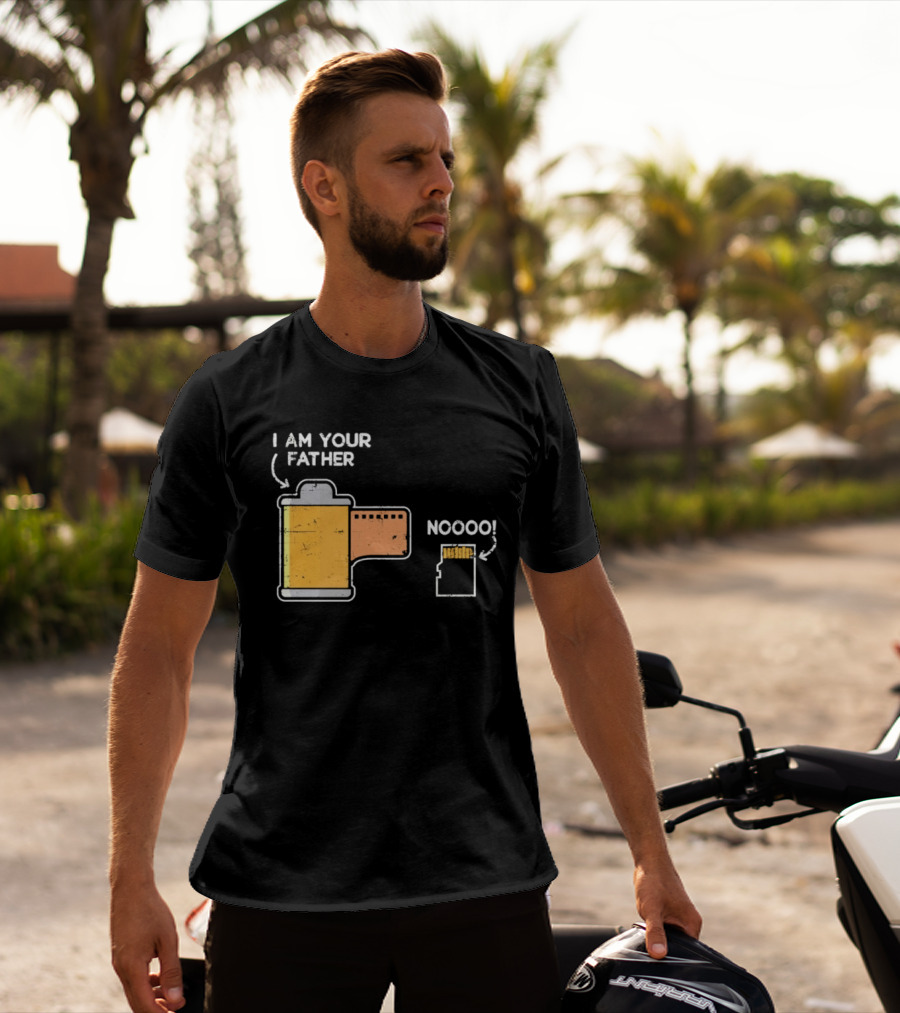 I Am Your Father Nooo Film Roll Memory Card Humor T-Shirt