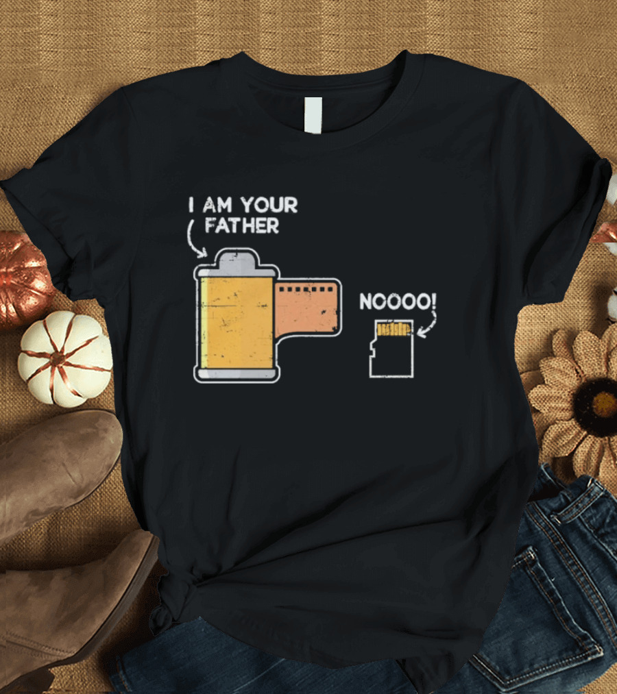 I Am Your Father Nooo Film Roll Memory Card Humor T-Shirt