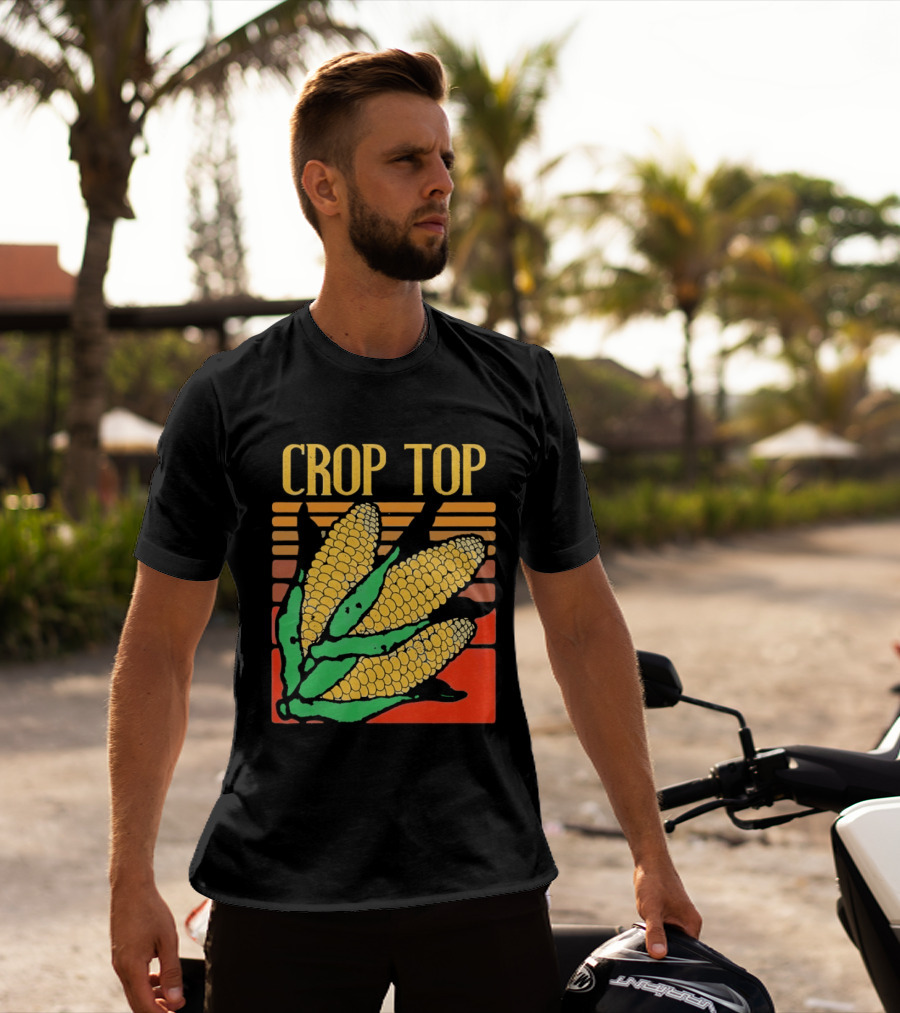 CROP TOP Corn Cobs Maize Sweetcorn Vegetable Agriculture Farm Harvest T-Shirt