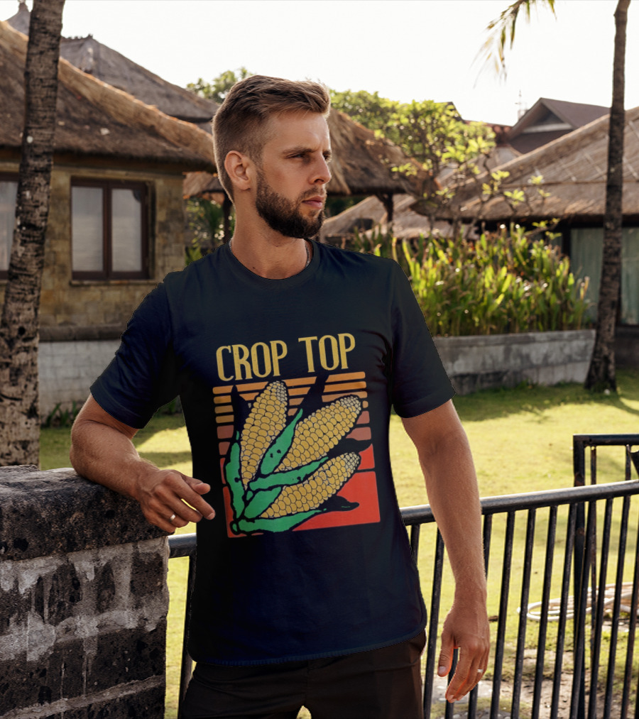 CROP TOP Corn Cobs Maize Sweetcorn Vegetable Agriculture Farm Harvest T-Shirt