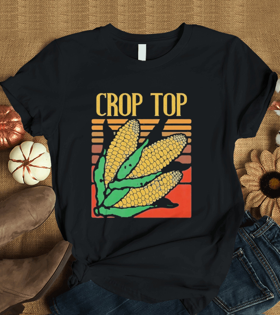 CROP TOP Corn Cobs Maize Sweetcorn Vegetable Agriculture Farm Harvest T-Shirt