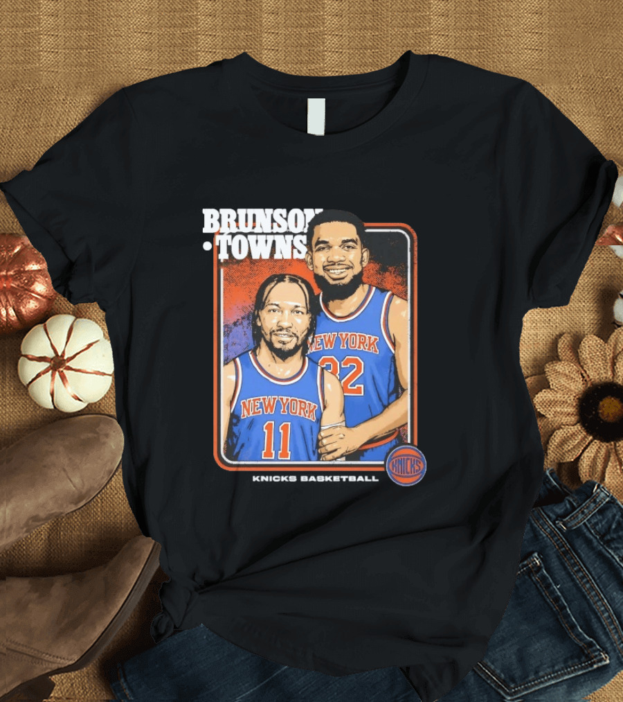 New York Knicks Brunson Towns Stepbrothers 32 11 T-Shirt