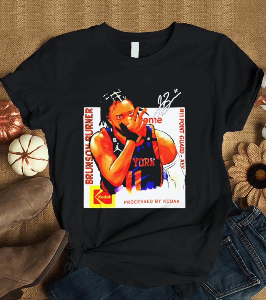 Jalen Brunson Burner New York Kodak #11 Point Guard NYY T-Shirt