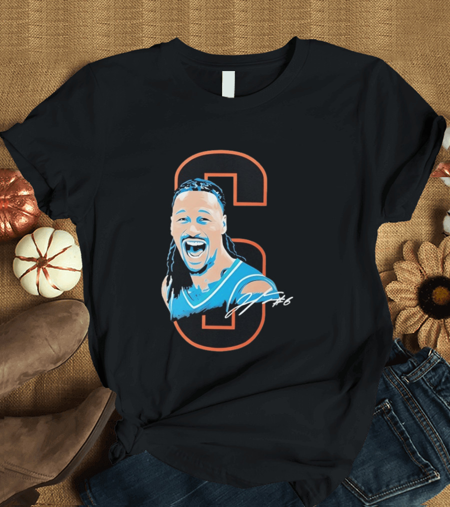 Jaylin Williams Number 6 Oklahoma City Thunder Basketball Signature T-Shirt
