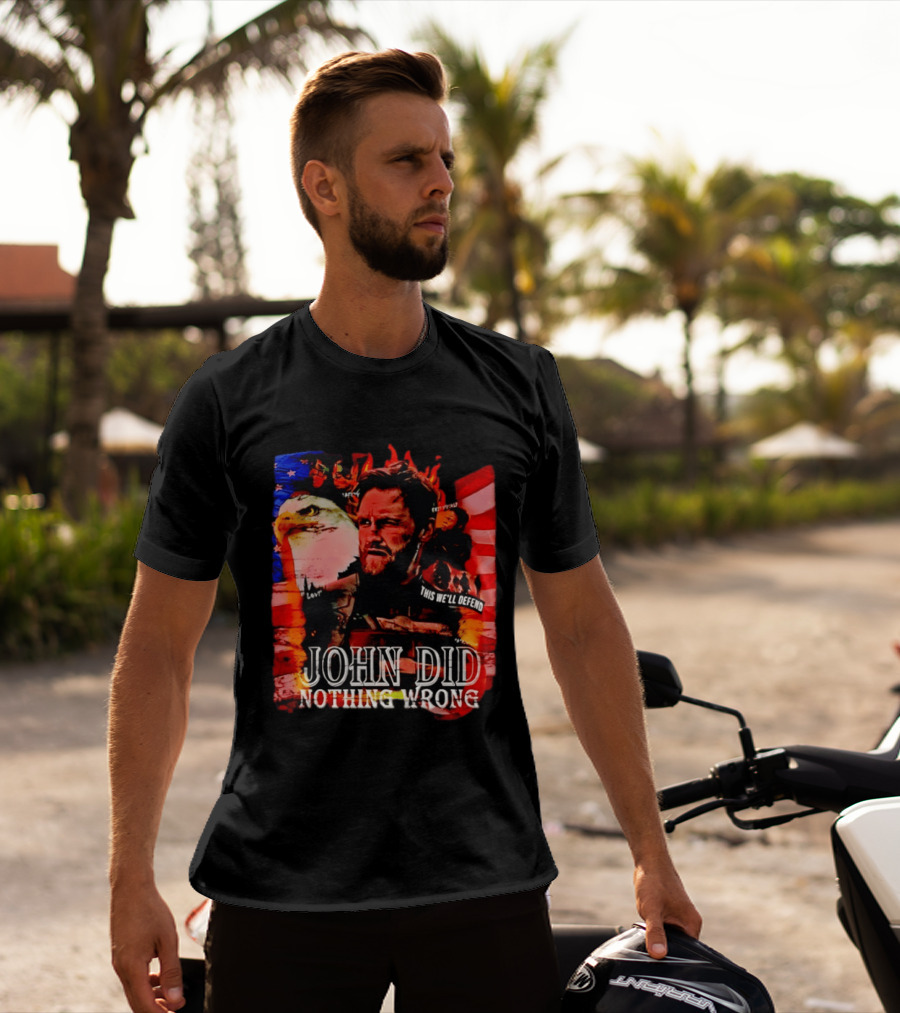 John Walker Marvel Falcon Winter Soldier This We'll Defend American Flag Eagle T-Shirt