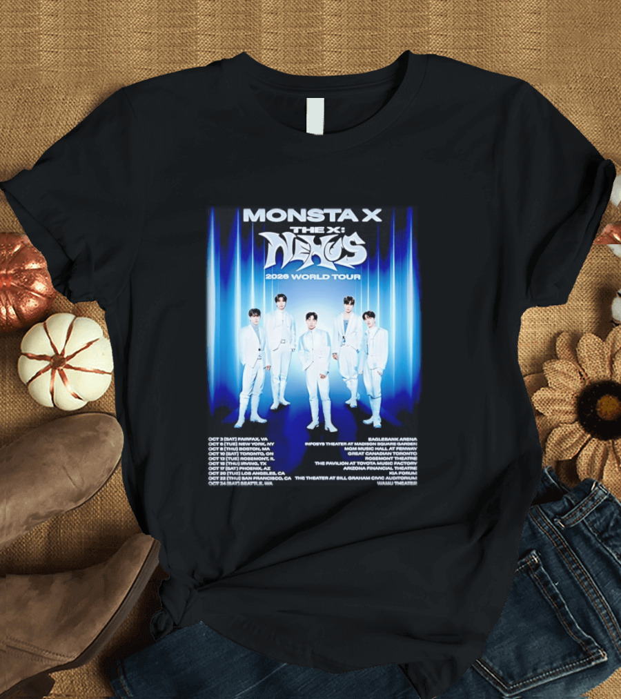 Monsta X The X Nexus 2026 World Tour Dates And Venues T-Shirt