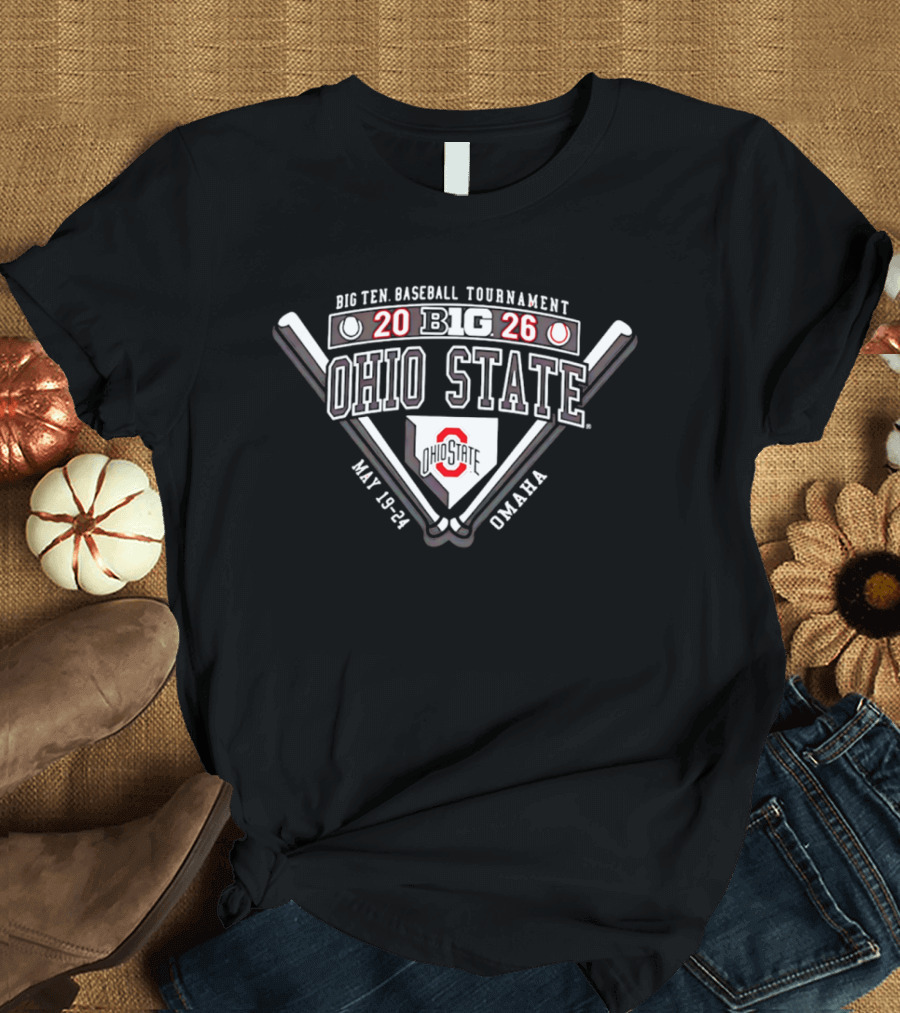 Ohio State Buckeyes Big Ten Baseball Tournament 2026 Participant Omaha May 18 24 T-Shirt
