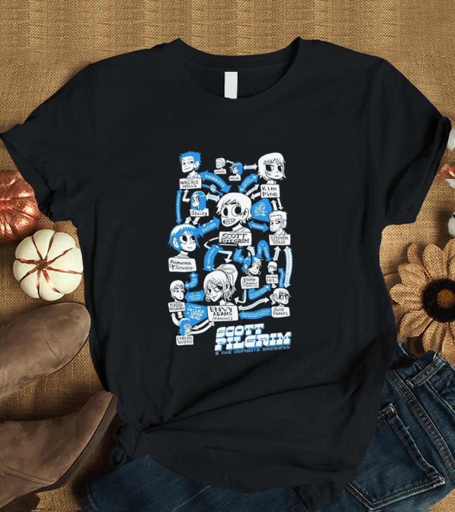 Scott Pilgrim Roommates Dating Sex Bob Omb Clash Demon Head T-Shirt