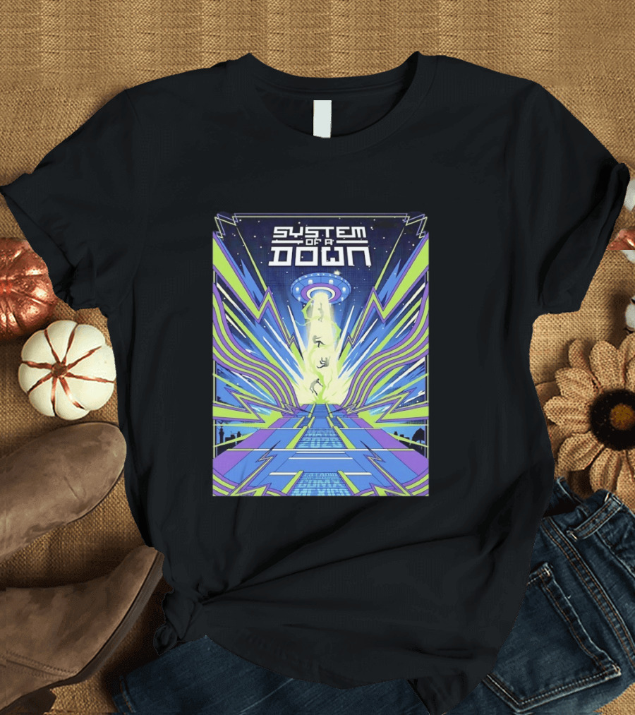 UFO Spaceship System Of A Down CDMX Mexico At Estadio GNP Seguros T-Shirt