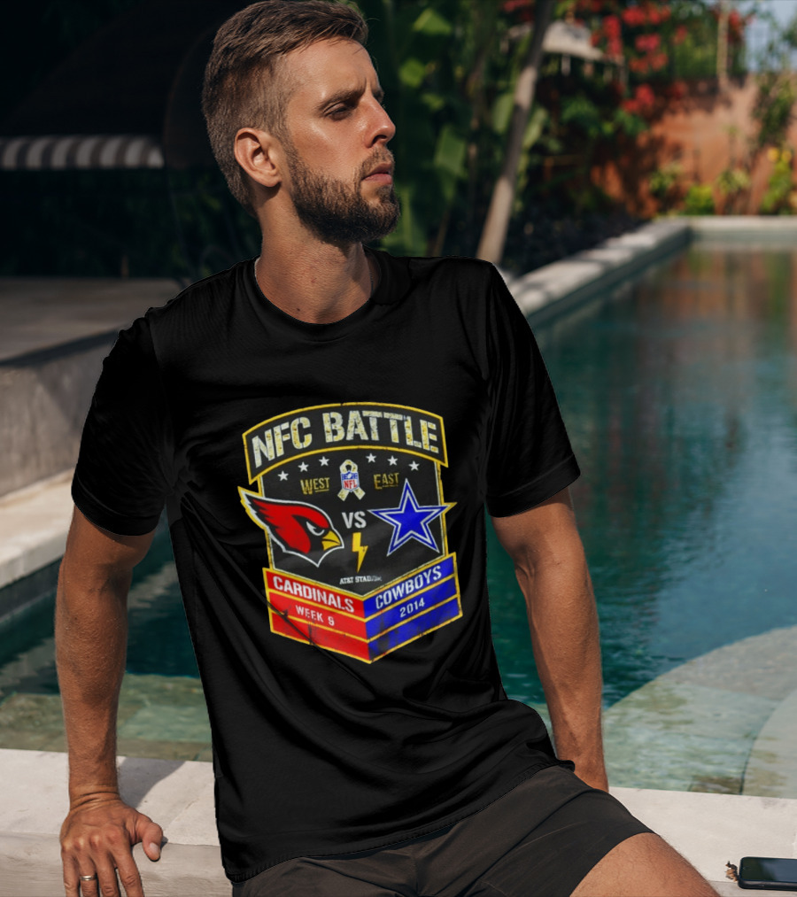 NFC Battle Cardinals Vs Cowboys 2014 Week 9 West East AT&T Stadium T-Shirt