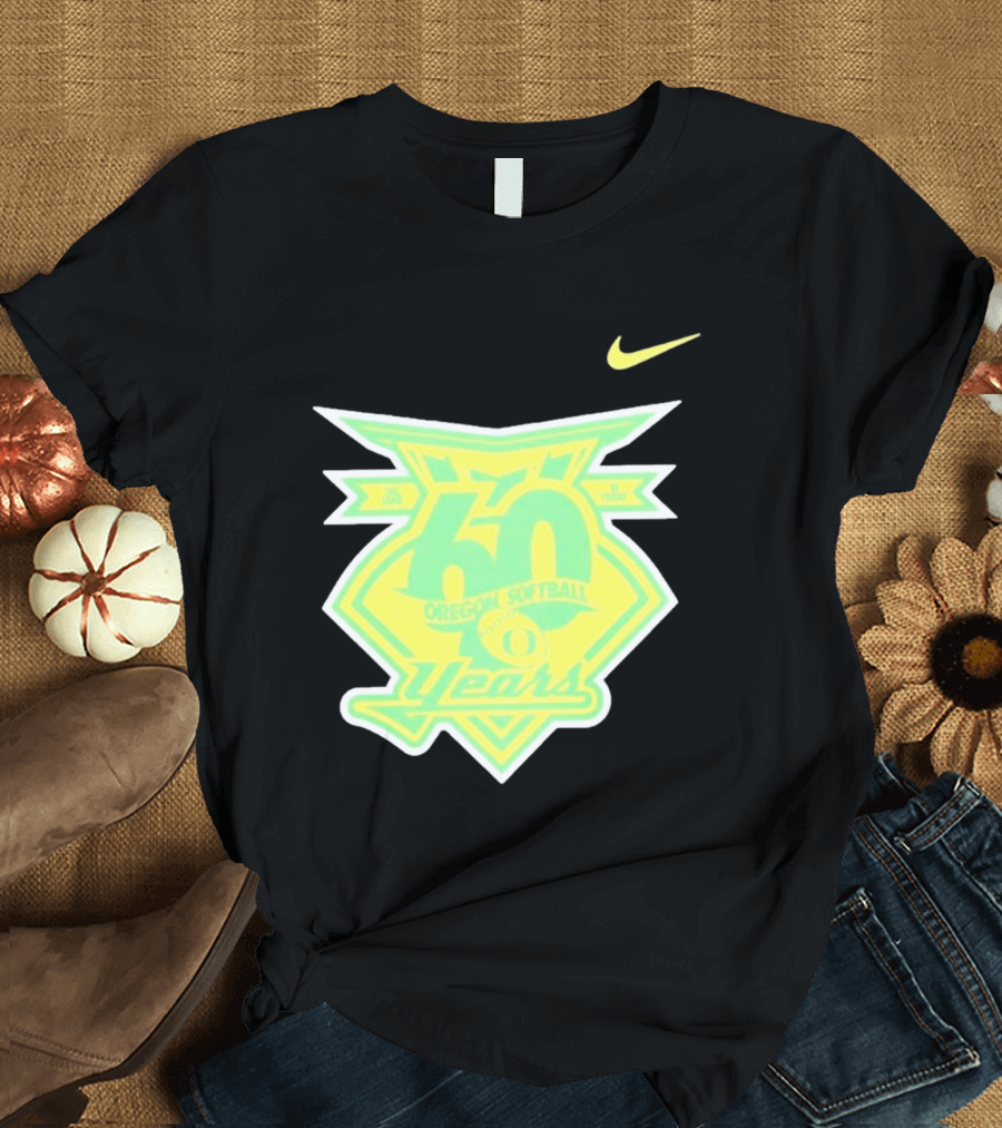 Oregon Softball 60 Years Anniversary Club Nike T-Shirt