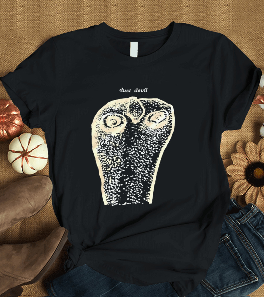 Dust Devil Abstract Face Design In Earthy Tones T-Shirt