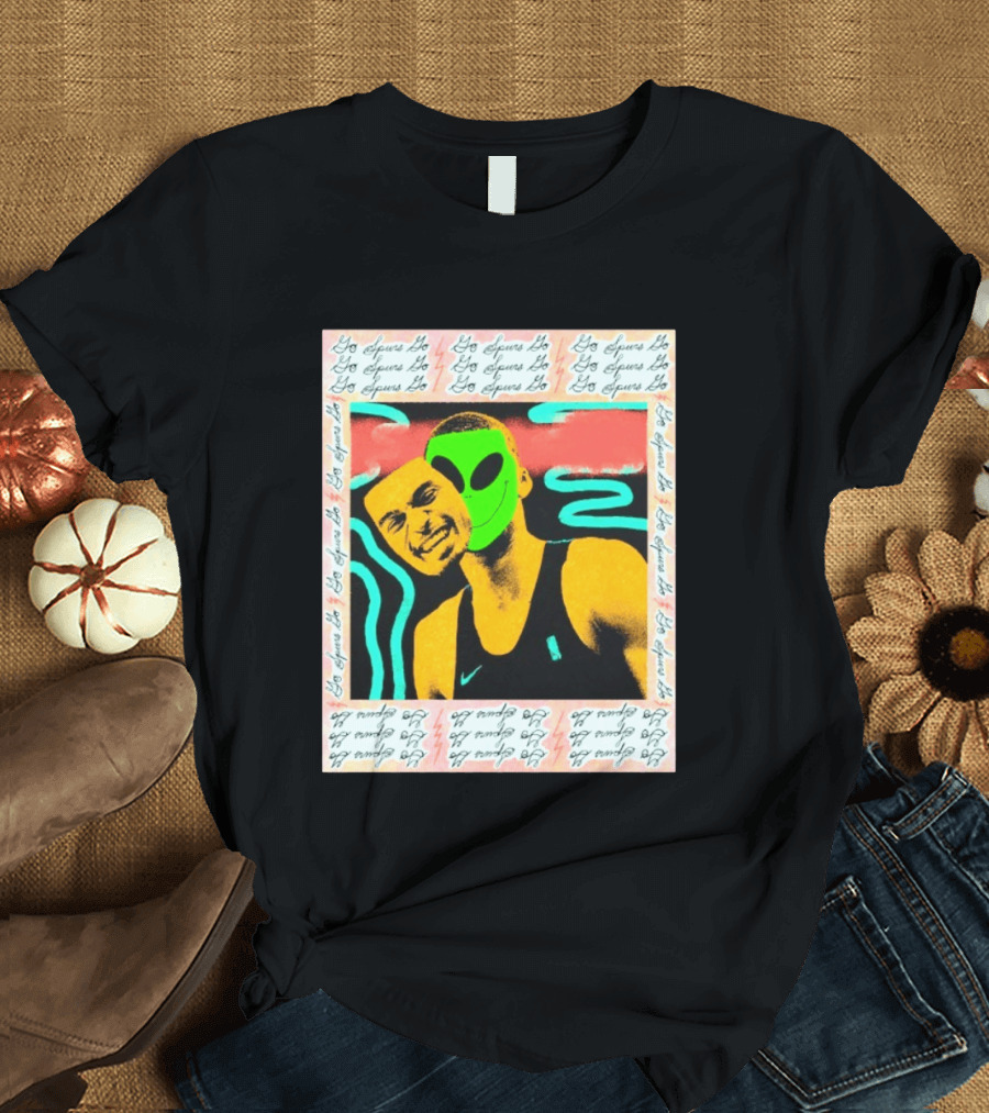 Go Spurs Go Alien Victor Wemby Mask San Antonio Spurs T-Shirt