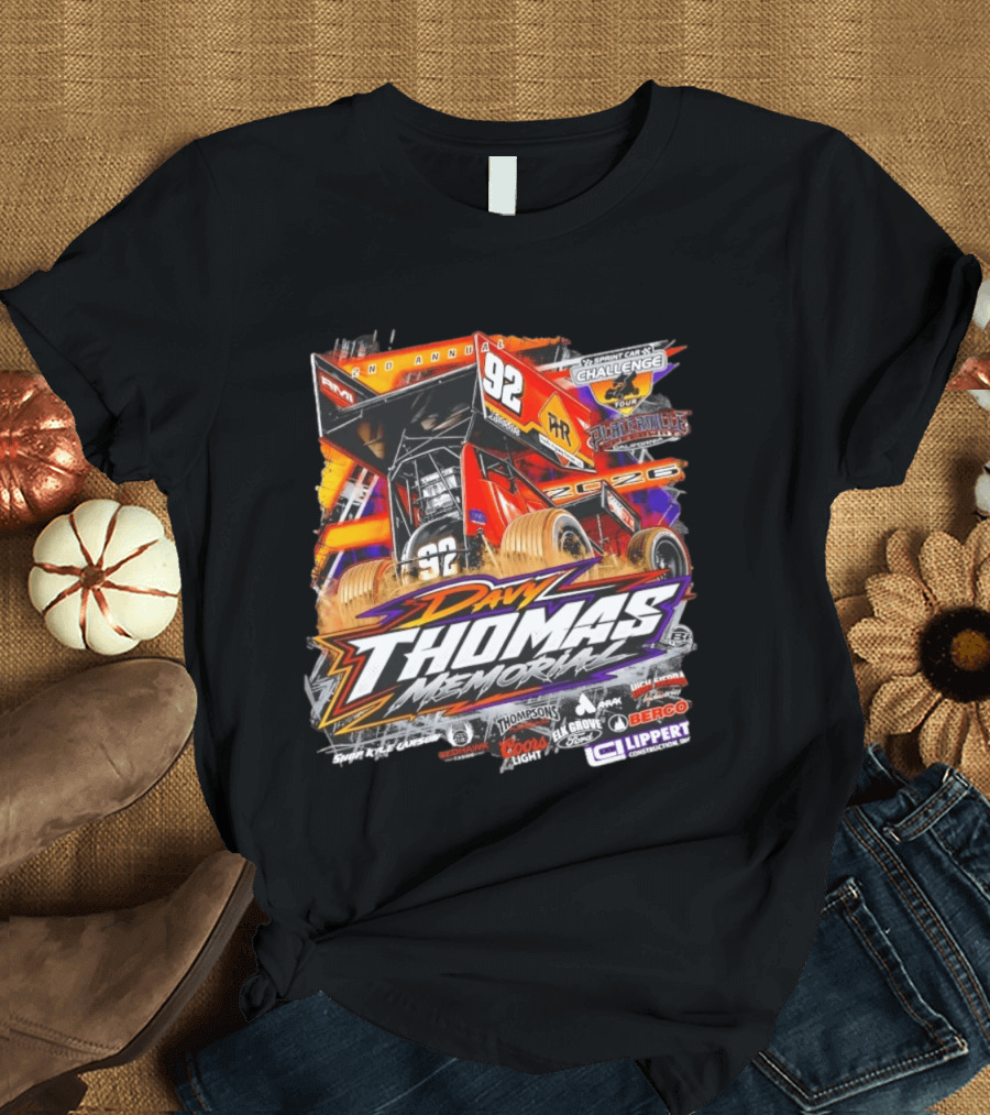 2nd Annual Davy Thomas Memorial 92 Sprint Car Placerville Speedway Challenge Tour 2020 T-Shirt