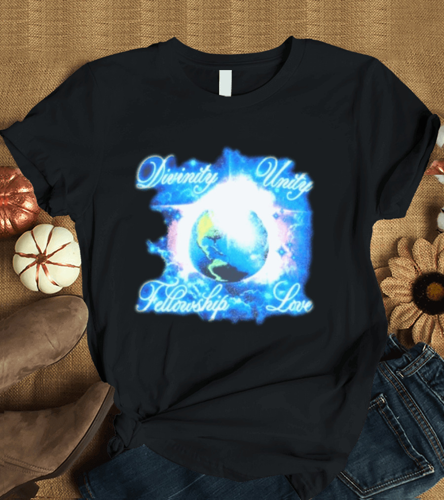 Divinity Unity Fellowship Love Earth Glow T-Shirt