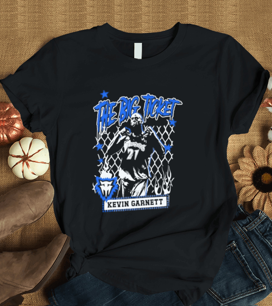 Kevin Garnett The Big Ticket Minnesota Timberwolves Legendary Player T-Shirt