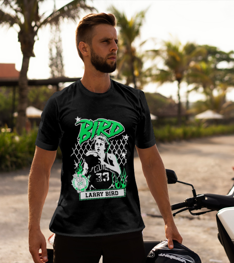 Boston Celtics Larry Bird NBA Player Number 33 T-Shirt