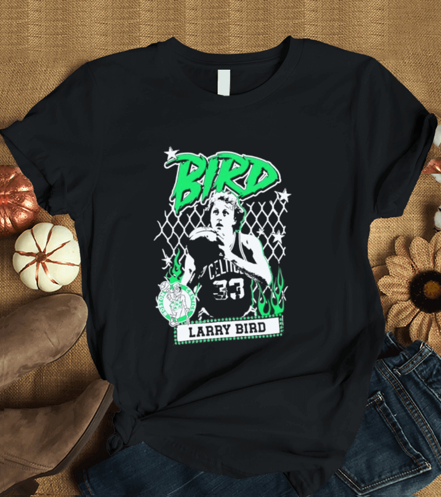 Boston Celtics Larry Bird NBA Player Number 33 T-Shirt