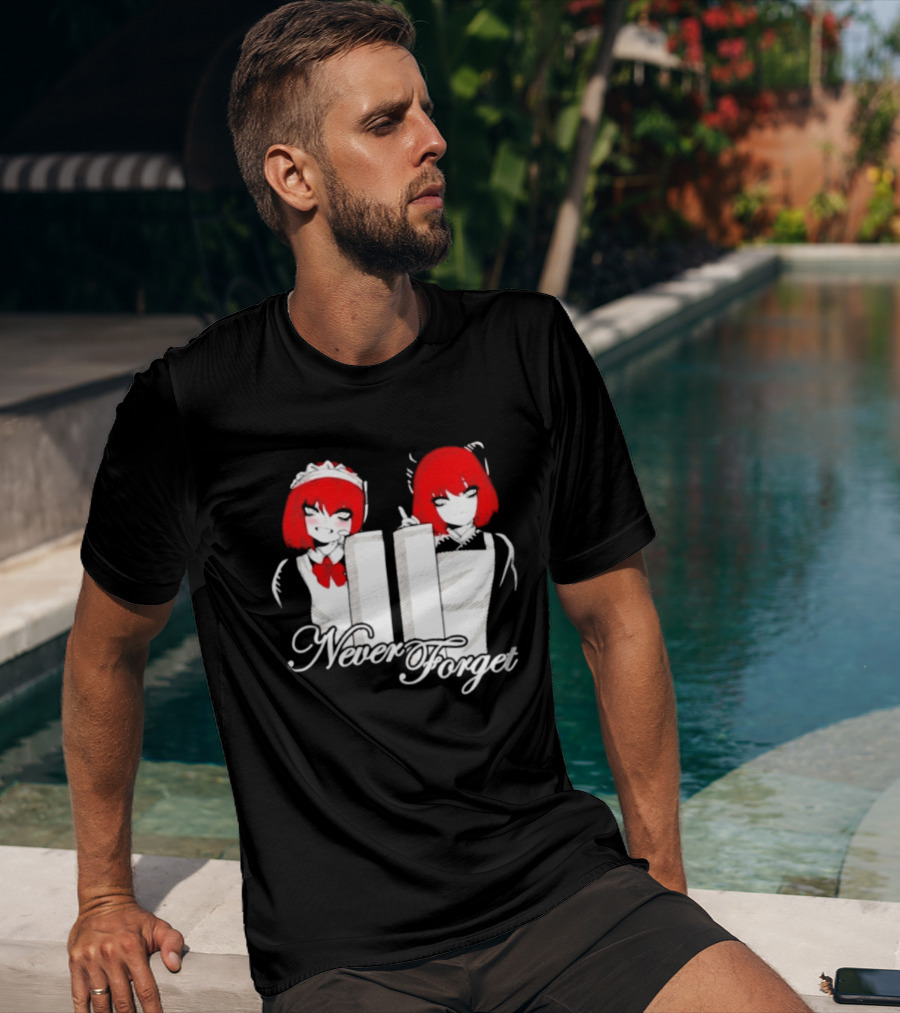 Maid Anime 9 11 Twin Towers Never Forget T-Shirt
