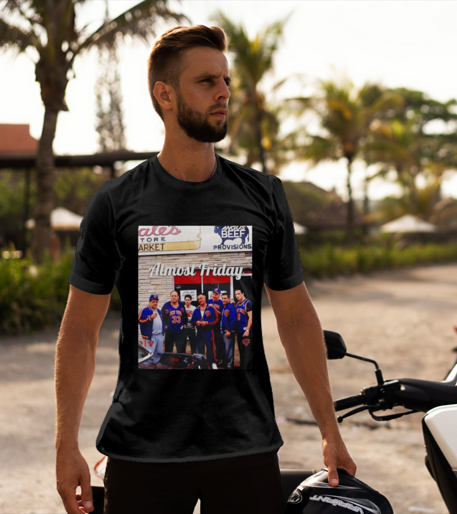 The Sopranos Tony Soprano Paulie Gualtieri New York Knicks Almost Friday Angus Beef Store Market T-Shirt