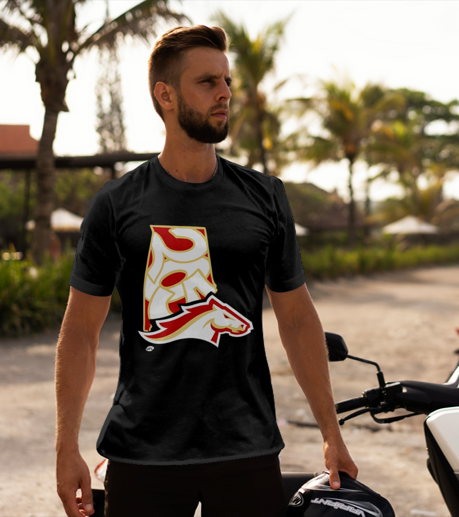 Arkansas Razorbacks Map Logo With Horsehead T-Shirt