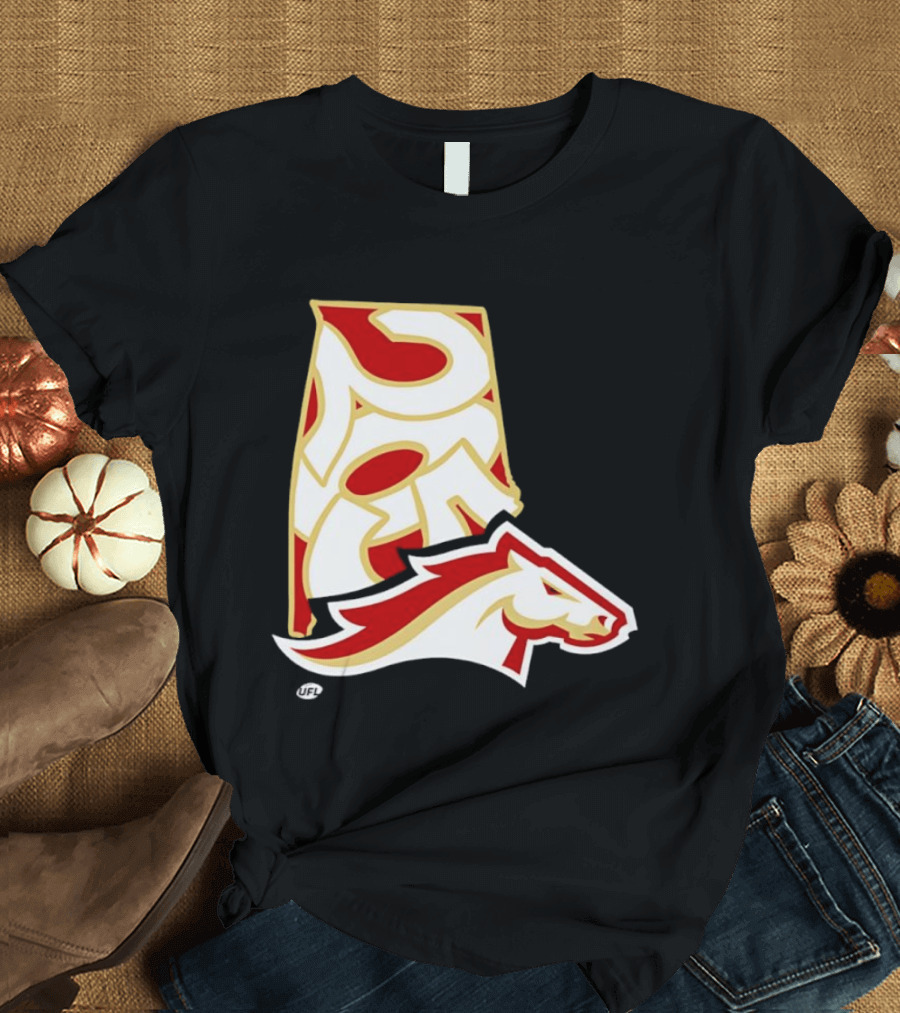 Arkansas Razorbacks Map Logo With Horsehead T-Shirt