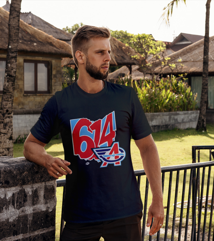 Arlington Renegades Ohio 614 United Football League State Map T-Shirt