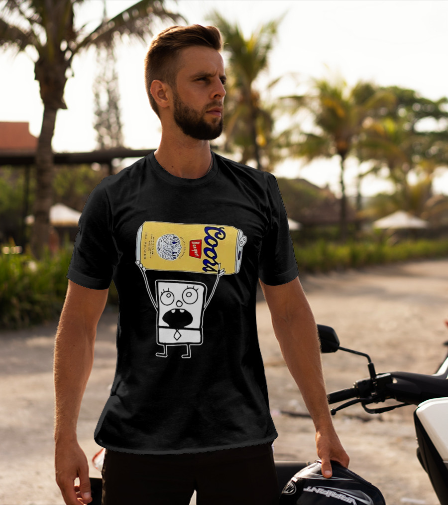 Coors Banquet Blocky Comic 355mL 5 Alc Vol Golden Colorado ESTD 1873 Refreshing T-Shirt