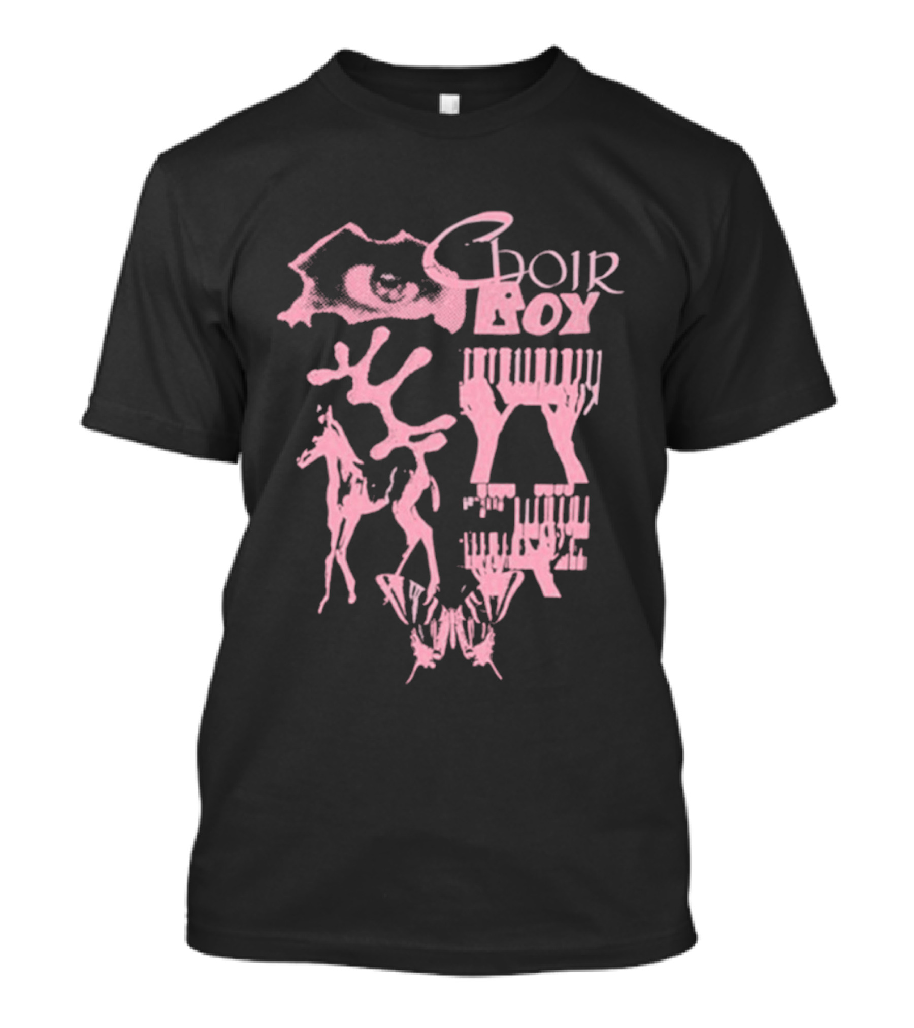 Choir Boy Collage Pink Abstract Elements And Animal Figures T-Shirt