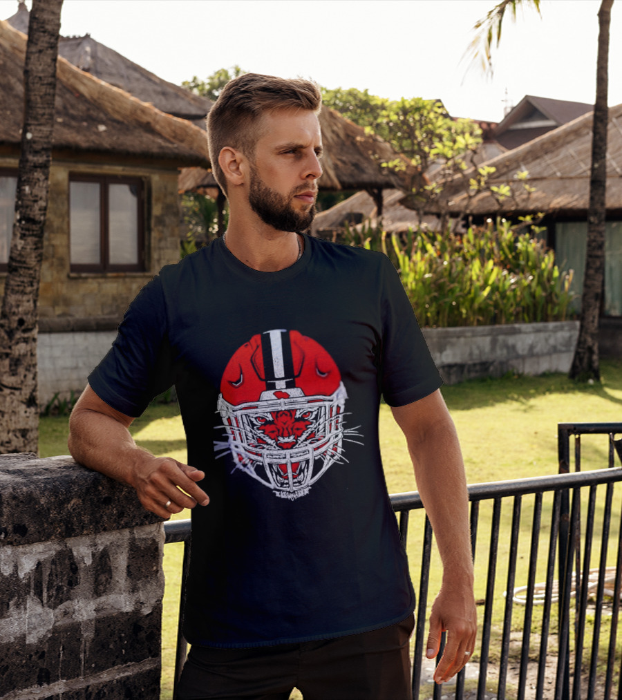 Cincinnati Bengals Tiger Head Football Helmet T-Shirt