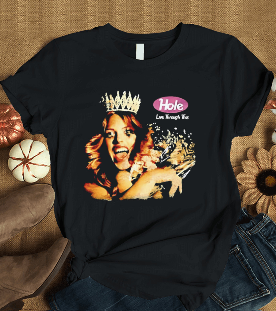 Courtney Love Hole Live Through This 1994 Alternative Rock Album Cover T-Shirt