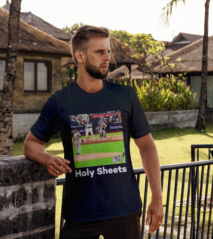 Padres Blitz Baseball Holy Sheets Petco Park T-Shirt