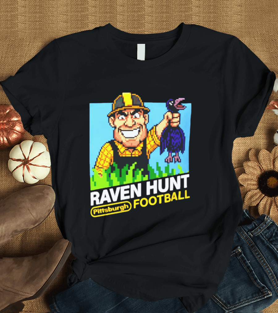 Raven Hunt Pittsburgh Football 8bit Game T-Shirt