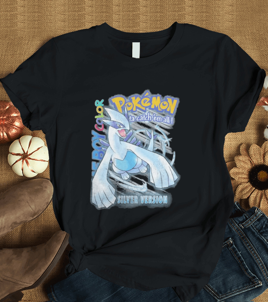 Pokémon Silver Version Game Boy Color Lugia Ta Catch 'Em All T-Shirt