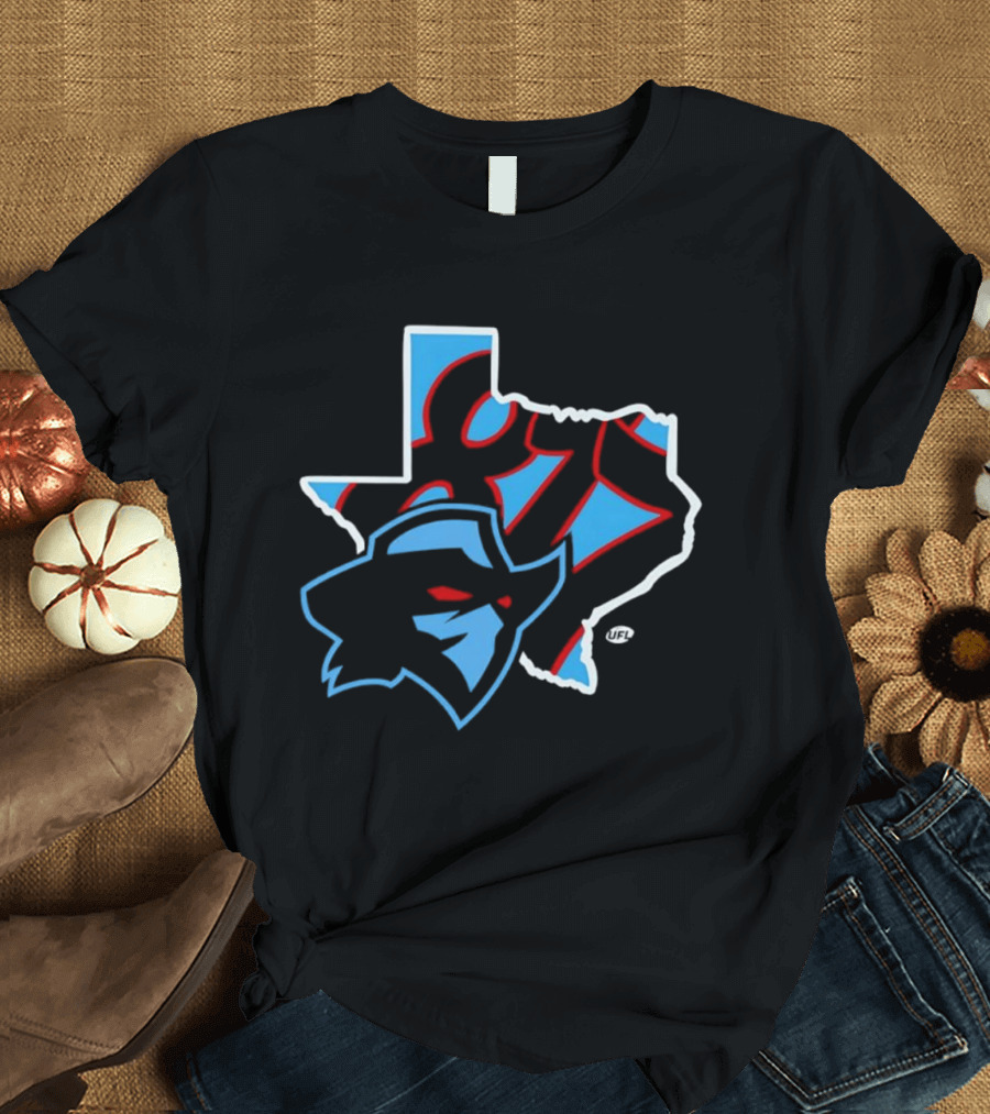 San Antonio Brahmas Texas United Football Team Logo Map T-Shirt