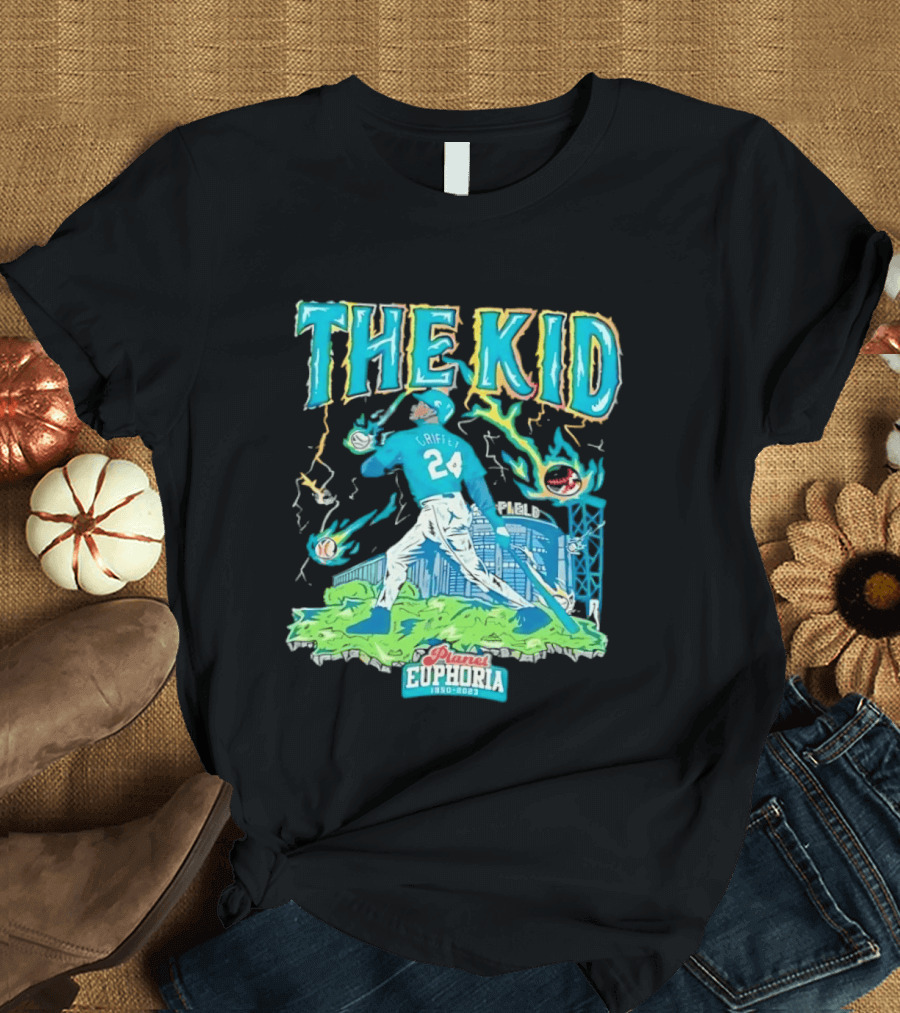 Ken Griffey Jr Seattle Mariners The Kid 24 Planet Euphoria Retro Baseball T-Shirt