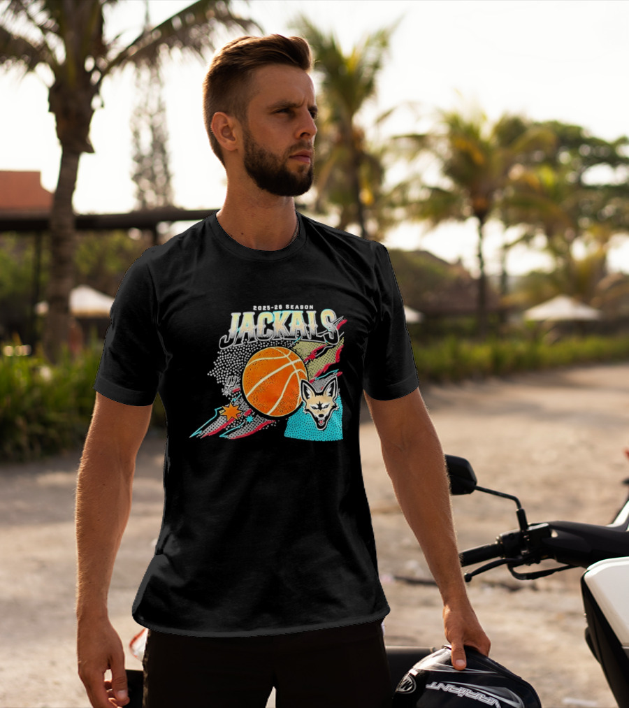 2025 26 Season Jackals Basketball Team With Fox And Starburst T-Shirt