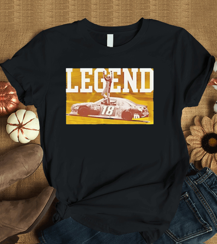 Kyle Busch 18 M&Ms Joe Gibbs Racing NASCAR Cup Series Legend Victory Celebration T-Shirt