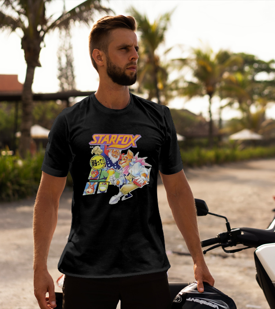 Starfox Japanese Kanji Manga Style Characters T-Shirt
