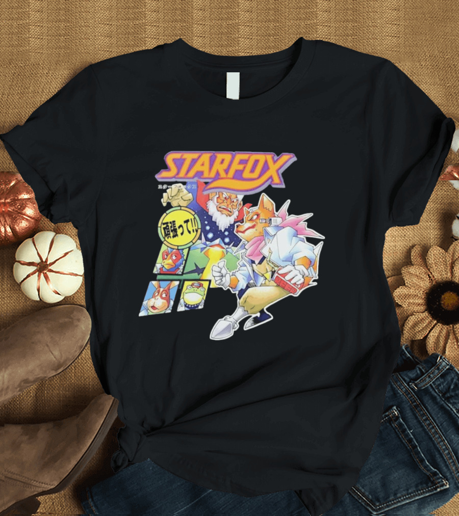 Starfox Japanese Kanji Manga Style Characters T-Shirt